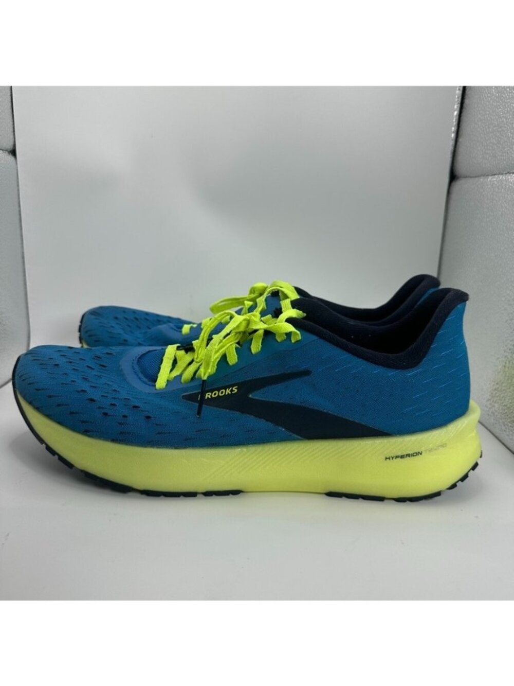 Brooks Hyperion Tempo Shoes Mens Size 9.5 D Blue Running Cushioned Trainer Gym